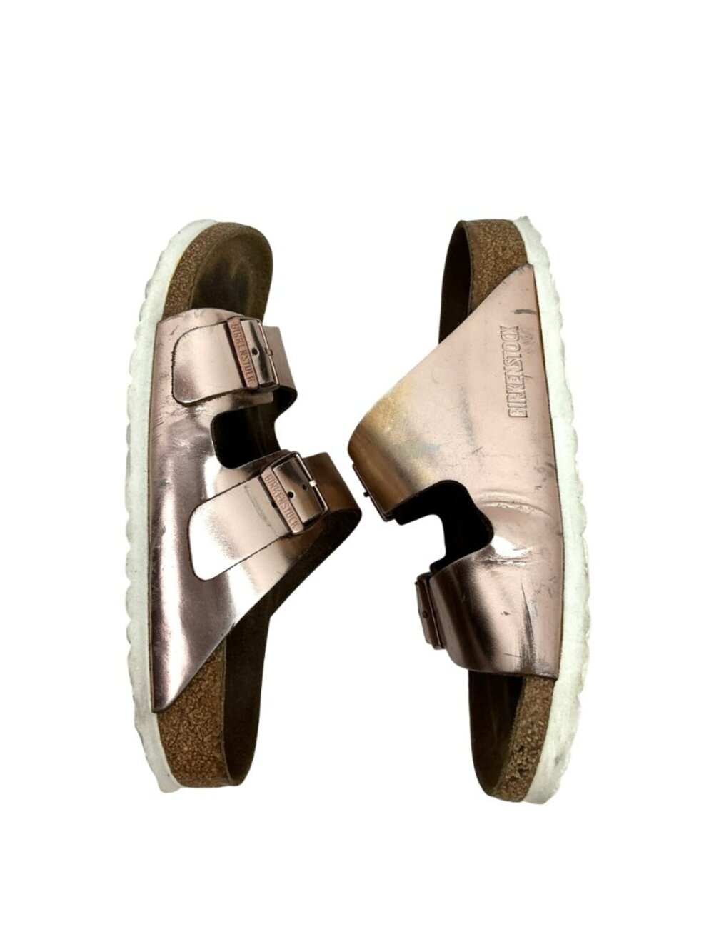 Birkenstock Arizona Rose Gold Double Buckle Slide Sandals Womens Size 5 EU 36 Ma - Picture 7 of 16